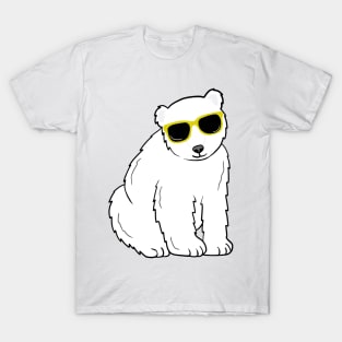 Cool Ice Polar Bear wearing Glasses T-Shirt